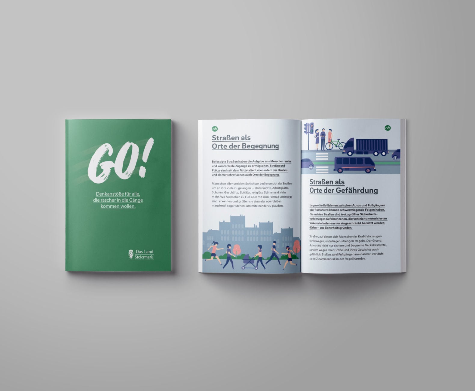 Radmobilität Steiermark Editorial Design Illustration