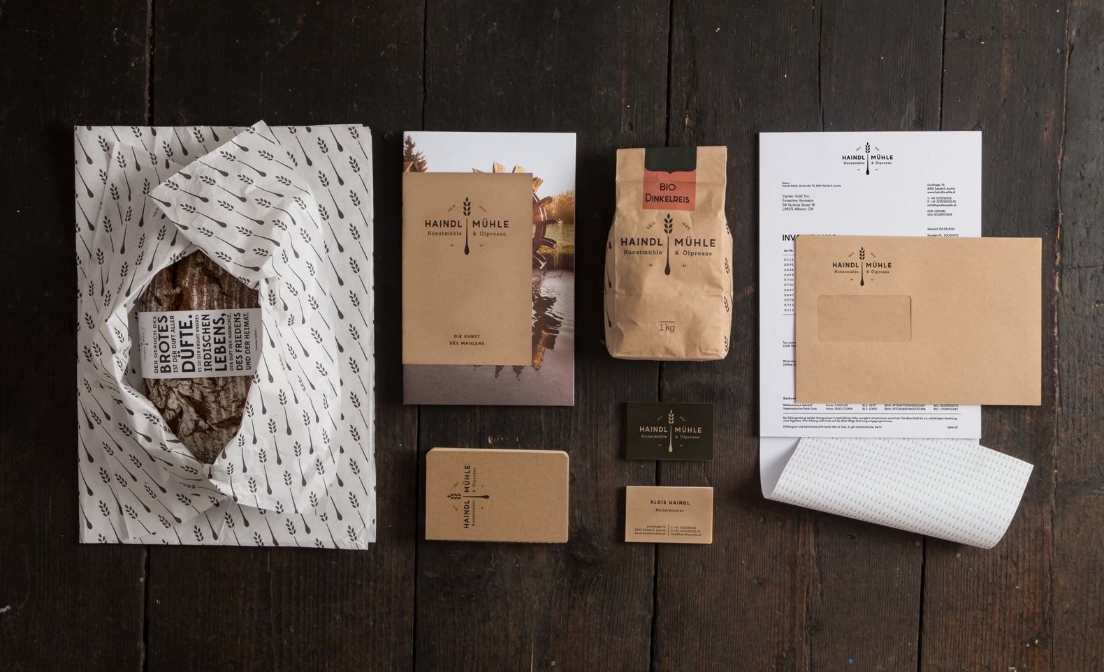 Haindlmuehle Branding Drucksorten